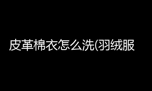 皮革棉衣怎么洗(羽绒服洗1次少穿3年用它，免水洗清洁，一喷一擦就干净)